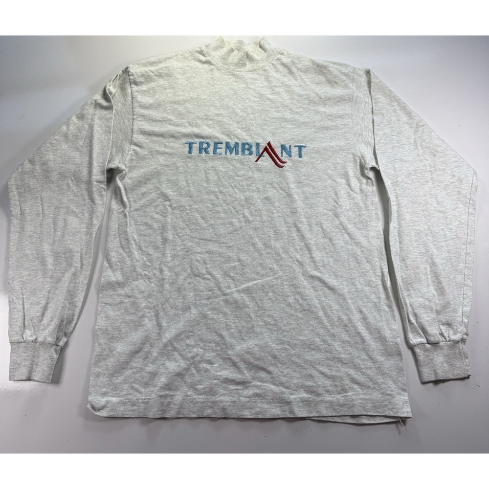 Vintage Tremblant Ski Resort Turtleneck‎ M Long Sleeve Fruit of the Loom Canada